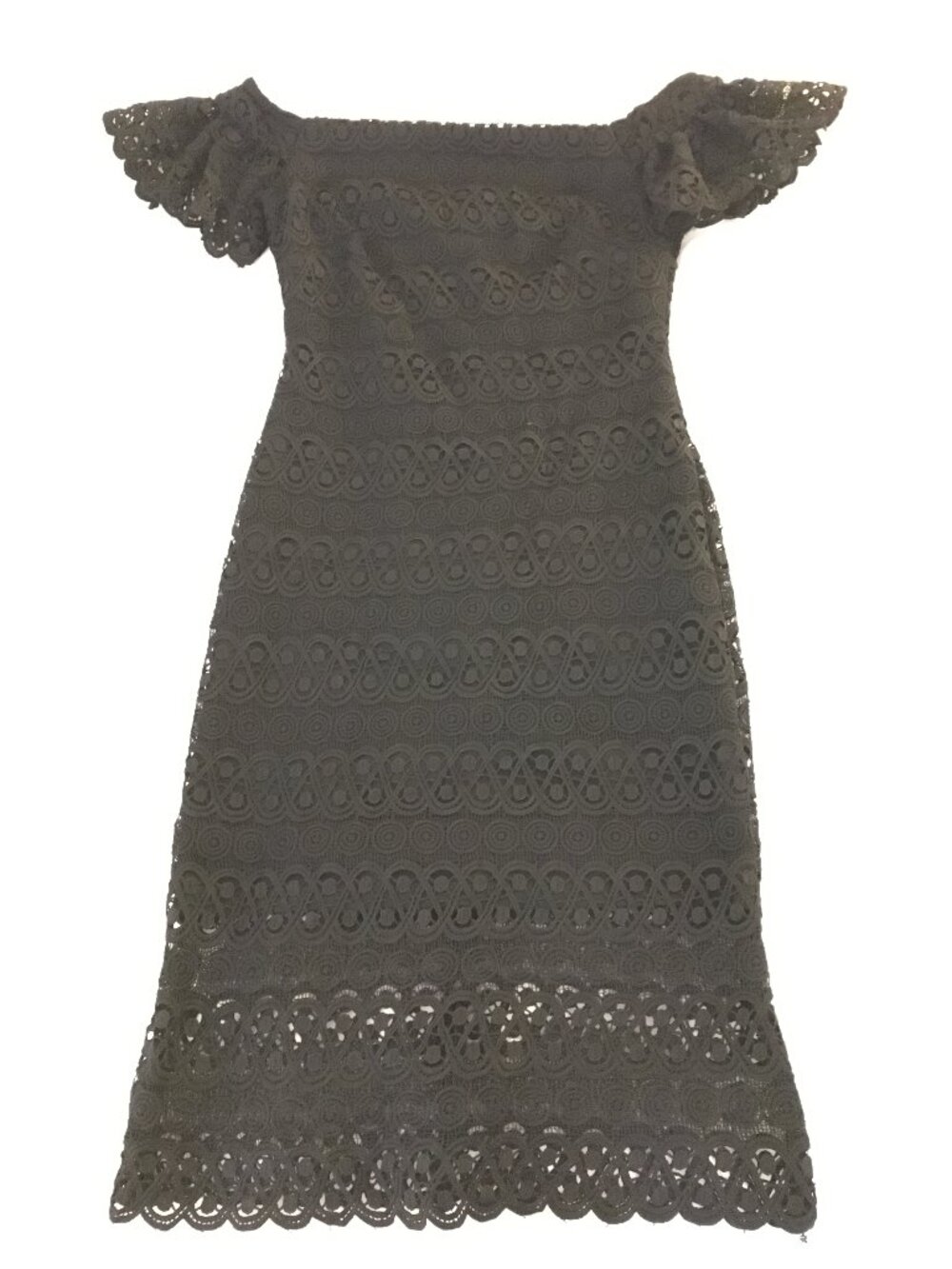 BEBE Black Venetian Lace Dress